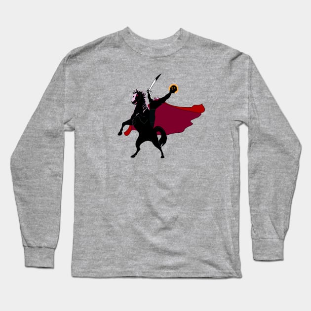 Headless  Horseman Long Sleeve T-Shirt by JC Tees